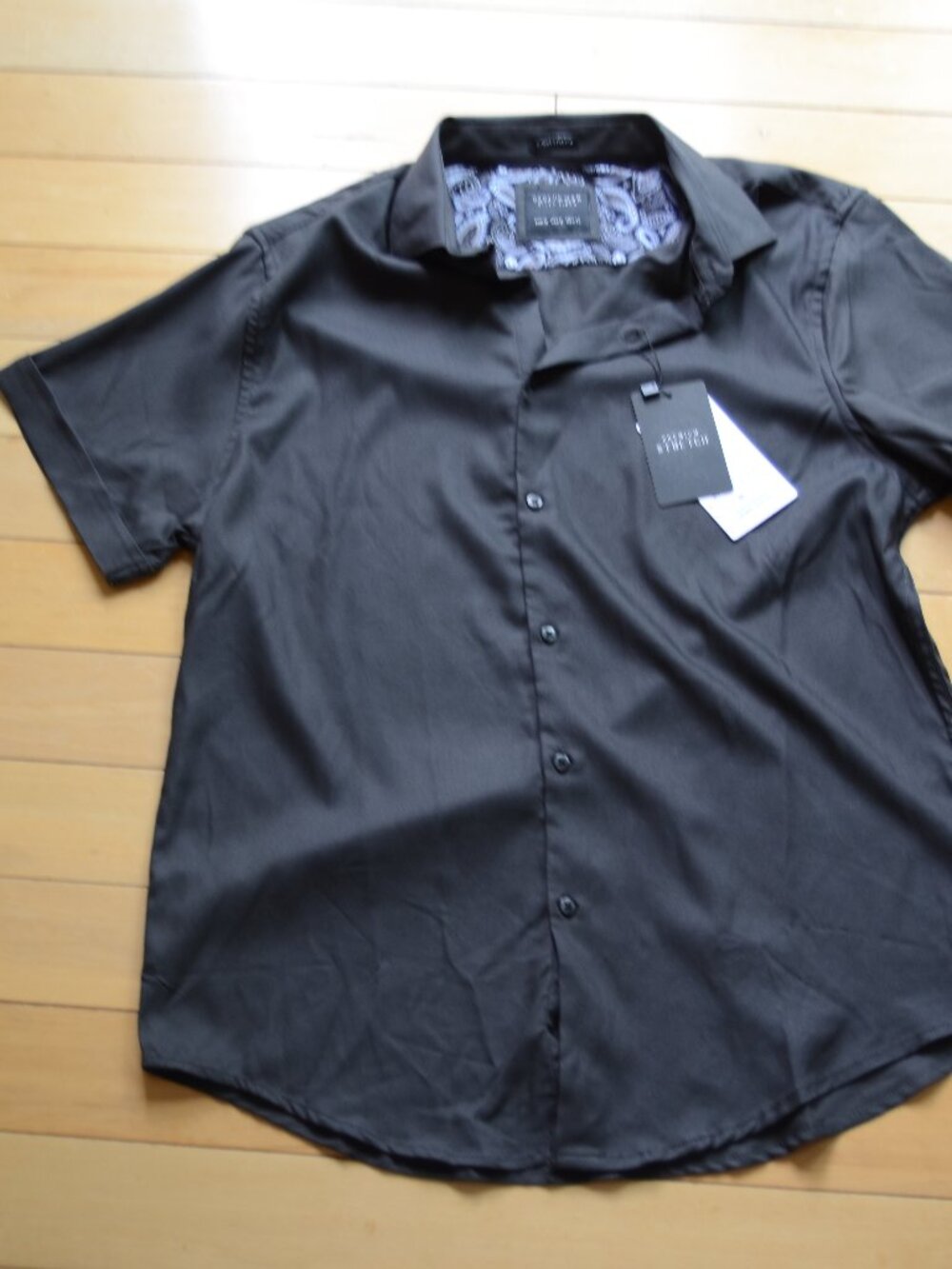 Cactus Man Ricky Singh Black Short Sleeve Shirt Size M Men NWT